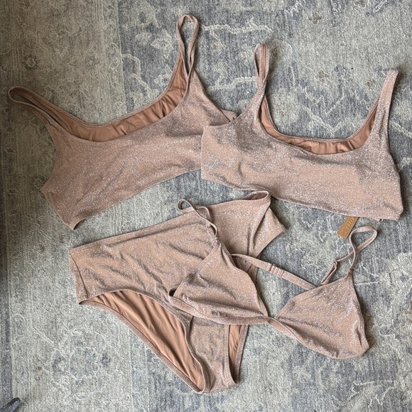 SKIMS Women's Sparkling Tan Bikini Set Bundle (3X and 4X) - Picture 2 of 5